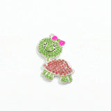 10pcs Lovely Tortoise Rhinestone Pendants