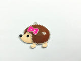 10pcs Silvery Plated Hedgehog Enamel Pendant Lot