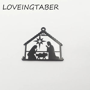 10pcs Full Enamel Holy Night Pendant For Necklace Making