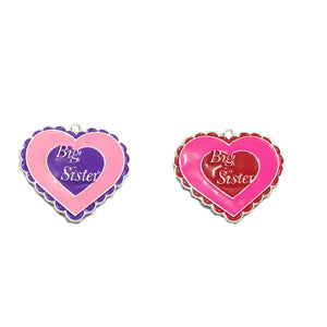10pcs Big Sister Enamel Pendants for Chunky Kids Necklace