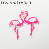 10pcs/lot Flamingo Enamel Pendants for Necklace Making