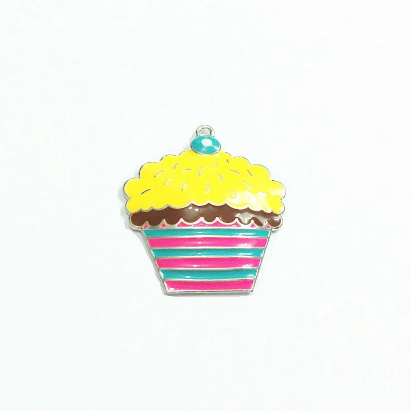 10pcs/lot Enamel Cake Pendants - 44MM*43MM