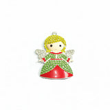 10pcs Christmas Angel Rhinestone Pendants For Jewelry
