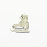 Ice Skate Pendant Clear Rhinestone 10pcs