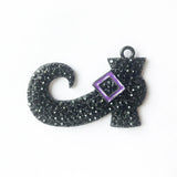 10pcs/lot Witch Shoes Rhinestone Pendants
