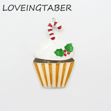 10pcs Silvery Cupcake Christmas Crutch Enamel Pendant Kids Jewelry Making