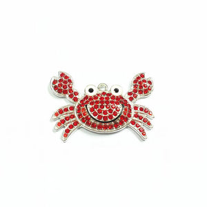 10pcs 45mm*30mm Crab Rhinestone Pendants Jewelry Making Shipment