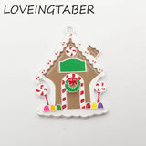 10pcs Full Enamel Santa's Workshop Pendant For Xmas Necklace Making
