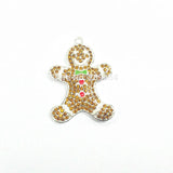 10pcs/lot Gingerbread Man Rhinestone Pendants For Christmas