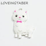 10pcs/lot Enamel Llama Pendants - Cute and Colorful Animal Jewelry Charms