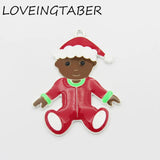 10pcs Silvery Christmas Baby Enamel Pendants for Kids Jewelry Making