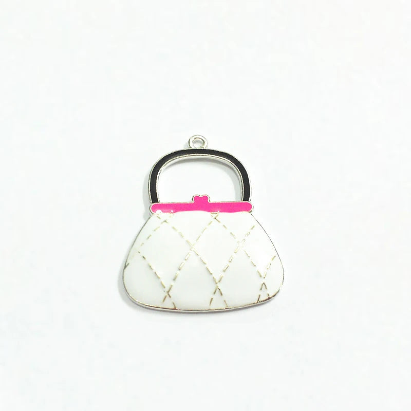 10pcs Zinc Alloy Enamel Handbag Pendants 45mm*39mm