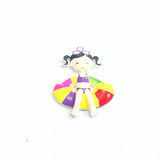 10pcs/lot Girl On Buoy Enamel Summer Pendants