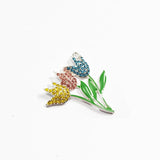 10pcs/lot 45mm*42mm Three Together Flower Rhinestone Pendants