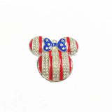 Minnie Rhinestone Pendants 4th Of July Jewelry Making 10pcs/lot