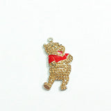 10pcs/lot Bear Rhinestone Pendants, 46MM*23MM