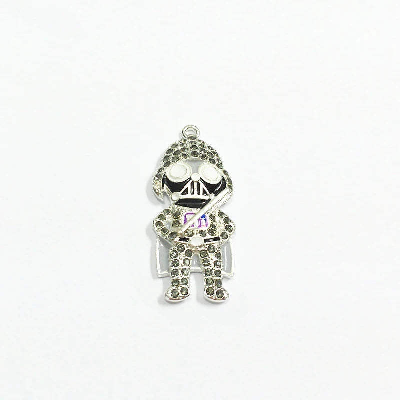 10pcs/lot Knight Rhinestone Pendants 46mm*22mm