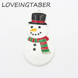 10pcs Christmas Snowman Enamel Pendant for Kids Jewelry Making