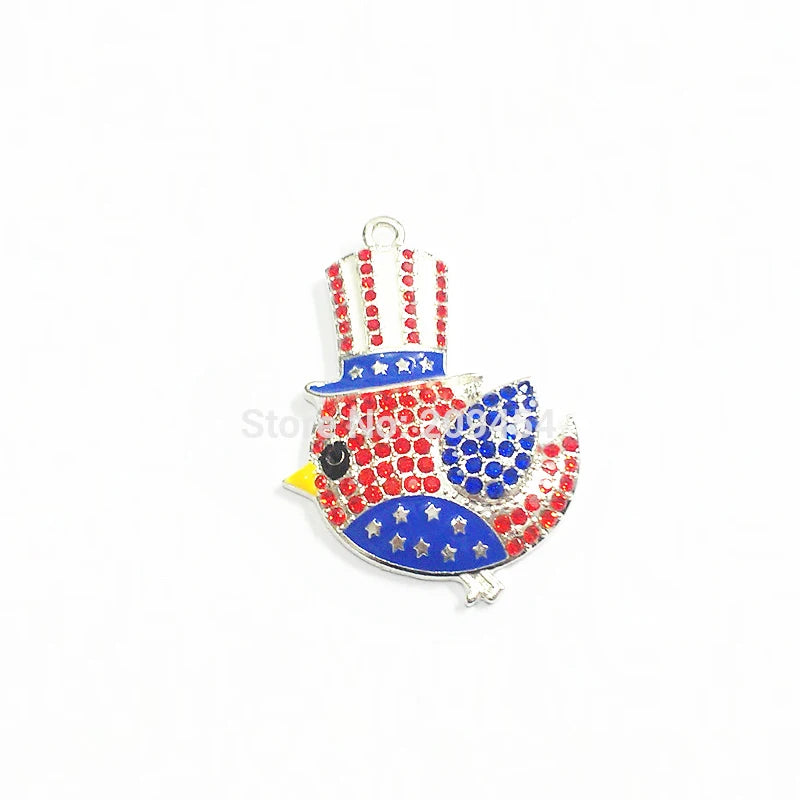 Star Bird Rhinestone Pendants For 4th Of July Jewelry