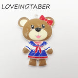 10pcs All Enamel Bear Pendants for Kids Jewelry Making