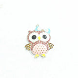 10pcs Owl Rhinestone Pendants For Chunky Necklace