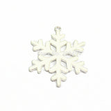 10Pcs 48mm Enamel Christmas Snowflake Pendants