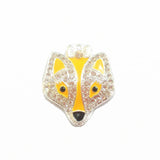 48mm*41mm 10pcs Fox/Wolf Rhinestone Pendants