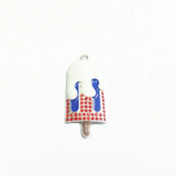 10pcs Ice Cream Rhinestone Pendants 49mm*23mm