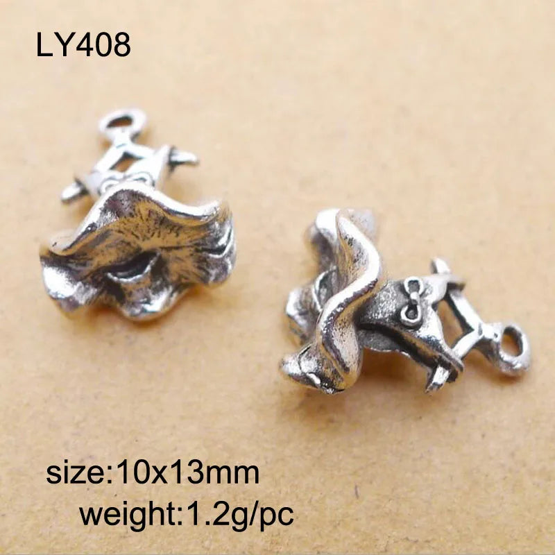 50Pcs/Lot 10x13mm Silver Ballet Skirt Charm Jewelry Making