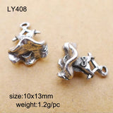 50Pcs/Lot 10x13mm Silver Ballet Skirt Charm Jewelry Making
