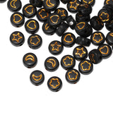 500pcs 4*7mm Love Heart Flower Moon Acrylic Spacers Beads