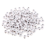 500pcs 4*7mm Flat Coin Round Silver Heart Beads for Jewelry Making