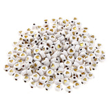 500pcs 4*7mm Flat Coin Round Silver Heart Beads for Jewelry Making