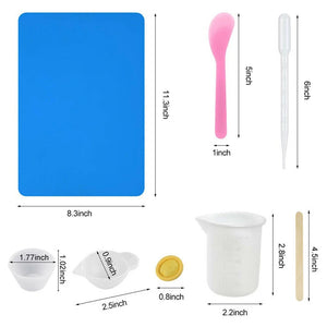 50Pcs Silicone Resin Measuring Cup Kit for Epoxy Crystal Glue Mixing