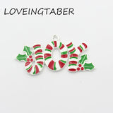10pcs JOY All Enamel Pendant For Christmas Jewelry Making
