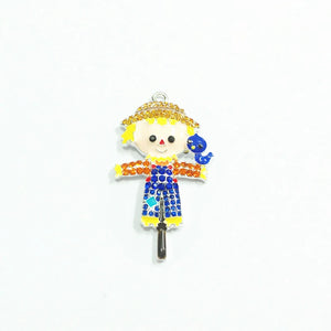 10pcs Autumn Scarecrow Rhinestone Pendants