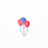 10pcs/lot Baloon With Heart Pendants For 4th Of July Necklace