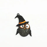 10pcs Owls Rhinestone Pendants, 50mm*35mm