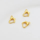 50pcs Heart Shape Lobster Clasps for DIY Jewelry Making