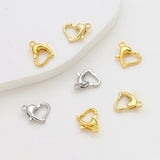 50pcs Heart Shape Lobster Clasps for DIY Jewelry Making