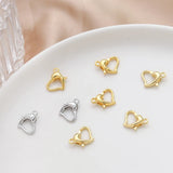 50pcs Heart Shape Lobster Clasps for DIY Jewelry Making