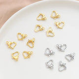 50pcs Heart Shape Lobster Clasps for DIY Jewelry Making