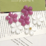 50pcs Acrylic Jelly Flower Patch Sticker 25*25mm Accessories