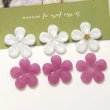 50pcs Acrylic Jelly Flower Patch Sticker 25*25mm Accessories
