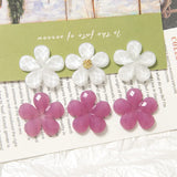 50pcs Acrylic Jelly Flower Patch Sticker 25*25mm Accessories