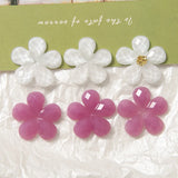 50pcs Acrylic Jelly Flower Patch Sticker 25*25mm Accessories