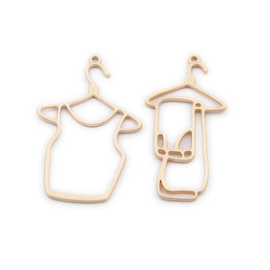 50pcs Alloy Jewelry Charms Clothes Hanger Shape Earrings Necklace Pendant