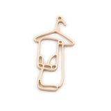 50pcs Alloy Jewelry Charms Clothes Hanger Shape Earrings Necklace Pendant