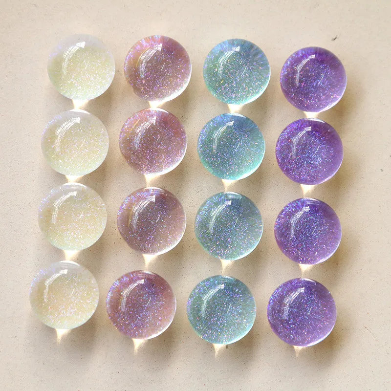 50pcs 13mm Glitter Core Resin Beads DIY Jewelry Earring/Hair Accessory