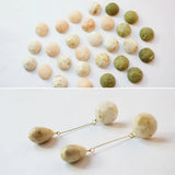 50pcs 19mm Print Geometry Flatback Resin Beads DIY Earring Accessory